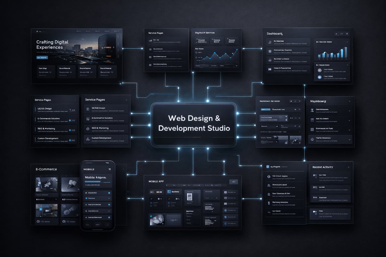 Interface architecture visual for service design and development